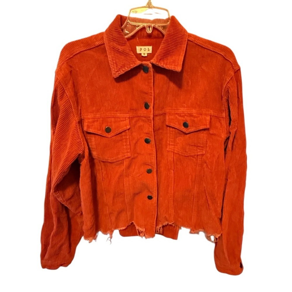 POL Corduroy Jacket with Raw Hem